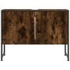 vidaXL Waschbeckenunterschrank R&auml;uchereiche 80x33x60 cm Holzwerkstoff