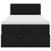 vidaXL Ottoman-Bett mit Matratze & LEDs Schwarz 100x200 cm Samt
