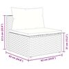 vidaXL 4-tlg. Garten-Lounge-Set mit Kissen Braun Poly Rattan
