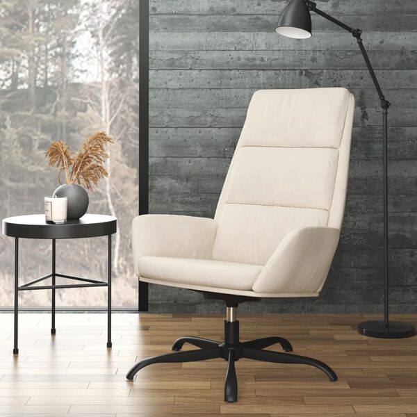 vidaXL Relaxsessel Creme Samt