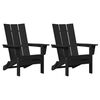 vidaXL Gartenstuhl 2 Stk. Schwarz Polyethylen