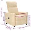 vidaXL Massagesessel Elektrisch Creme Stoff