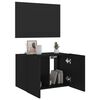 vidaXL TV-Wandschrank mit LED-Leuchten Schwarz 60x35x41 cm