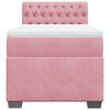 vidaXL Boxspringbett mit Matratze Rosa 100x200 cm Samt