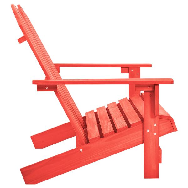 vidaXL Adirondack-Gartenbank 2-Sitzer Massivholz Tanne Rot
