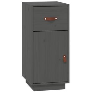 vidaXL Sideboard Grau 34x40x75 cm Massivholz Kiefer