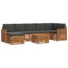 vidaXL Sofagarnituren 8 pcs Natur und Anthrazit Massivholz Akazie