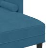 vidaXL Sofa Set mit Kissen 2 pcs Blau Polyester
