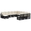 vidaXL Gartensofa-set 12 pcs Schwarz Poly-Rattan