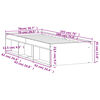 vidaXL Bettgestell Braun Eichen-Optik 75 x 190 cm