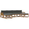 vidaXL Outdoor-Sofagarnitur 6 stk. Natur und Anthrazit