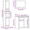 vidaXL 3-tlg. Badm&ouml;bel-Set Altholz-Optik Holzwerkstoff