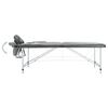 vidaXL Massageliege 2-Zonen Aluminiumgestell Anthrazit 186x68 cm