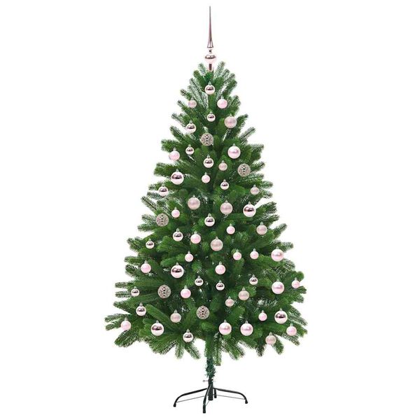 vidaXL Weihnachtsbaum mit 300 LEDs mit Ständer Grün 180 cm PE