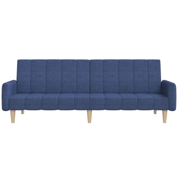vidaXL Schlafsofa 2-Sitzer Blau Stoff