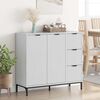 vidaXL Sideboard Hochglanz Wei&szlig; 89,5 x 33 x 82 cm Holzwerkstoff