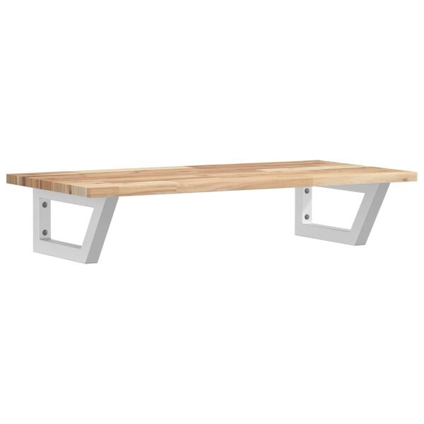 vidaXL Waschbeckenregal Wandmontage Stahl und Akazienholz