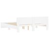 vidaXL Bettgestell mit Kopfteil Wei&szlig; 180x200 cm