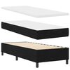 vidaXL LED Boxspringbett mit Matratze Schwarz 80 x 200 cm Stoff