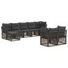 vidaXL Gartensofa-set 9 pcs Grau Poly-Rattan