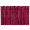 vidaXL Samtvorh&auml;nge mit Vorh&auml;ngen 2 pcs Weinrot 140 x 140 cm Samt