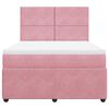 vidaXL Boxspringbett mit Matratze Rosa 140x200 cm Samt