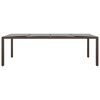 vidaXL 11-tlg. Garten-Essgruppe Poly Rattan-Braun