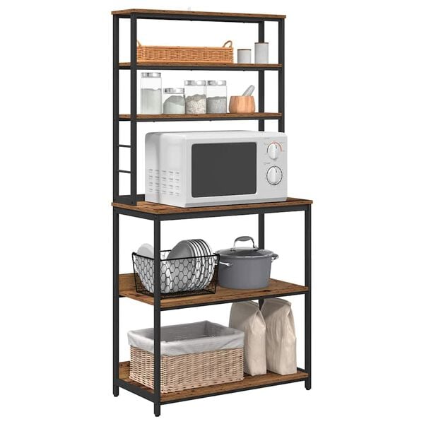 vidaXL K&uuml;chenregal Altholz 80 x 40 x 168 cm Holzwerkstoff