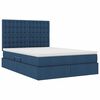 vidaXL Bett mit Stauraum und LED mit LED Blau 140 x 190 cm Polyester