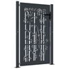 vidaXL Gartentor Anthrazit 100x125 cm Stahl Bambus-Design