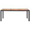 vidaXL 9-tlg. Garten-Essgruppe Poly Rattan Akazienholz Schwarz