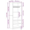 vidaXL Kleiderschrank Schwarz Eichen-Optik 80 x 50 x 200 cm