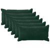 vidaXL Kissenbezug 6 pcs HOUTEN Dunkelgr&uuml;n 40 x 80 cm Samt
