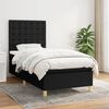 vidaXL Boxspringbett mit Matratze Schwarz 80x200 cm Stoff