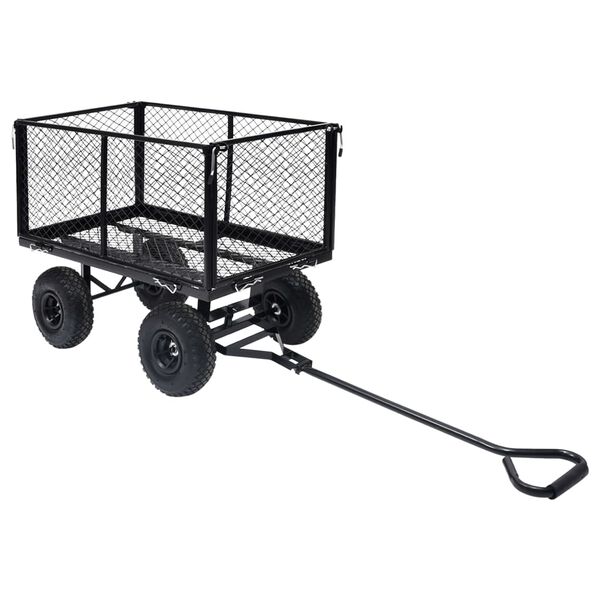 vidaXL Gartenwagen Schwarz 350 kg