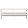 vidaXL Kopfteil mit Ablagen Wei&szlig; 200 cm Massivholz Kiefer