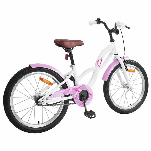 vidaXL Kinderfahrrad 18 Zoll f&uuml;r 5-7 Jahre alt Wei&szlig;