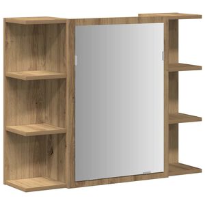 vidaXL Bad-Spiegelschrank Artisan-Eiche 80x20,5x64cm Holzwerkstoff