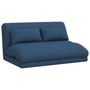 vidaXL Verstellbarer Fu&szlig;sessel Blau Stoff