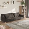 vidaXL Schlafsofa 2-Sitzer mit 2 Kissen Braun Stoff