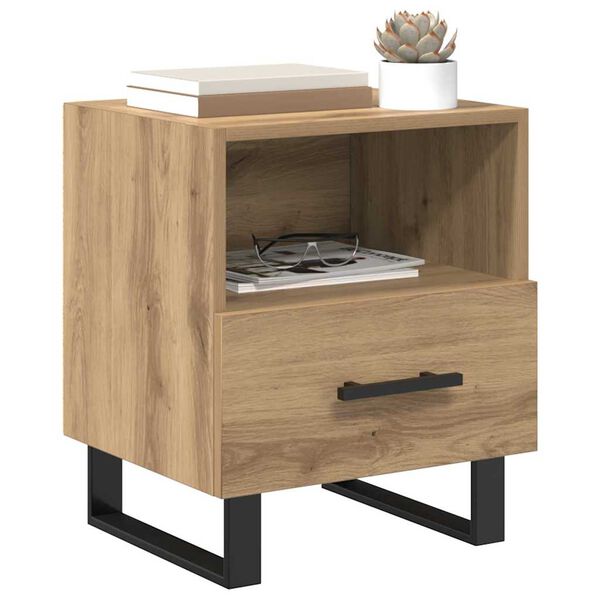 vidaXL Nachttisch Artisan-Eiche 40 x 35 x 47,5 cm Holzwerkstoff
