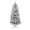 vidaXL K&uuml;nstlicher klappbarer Weihnachtsbaum Gr&uuml;n und Wei&szlig; 150 cm