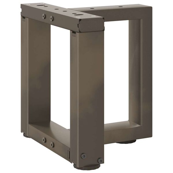 vidaXL Couchtischbeine T-Form 2 Stk. Naturstahl 30x25x(30-31) cm Stahl