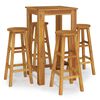 vidaXL 5-tlg. Gartenbar-Set Massivholz Akazie