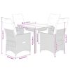 vidaXL 5-tlg. Garten-Bistro-Set mit Kissen Braun Poly Rattan