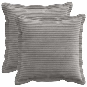 vidaXL Kissenbezug 2 stk. HOUTEN Hellgrau 30 x 30 cm Cord