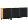 vidaXL 3-tlg. Sideboards Braun 60x33x75 cm Massivholz Mango