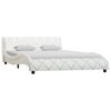 vidaXL Bettgestell Wei&szlig; Kunstleder 140&times;200 cm