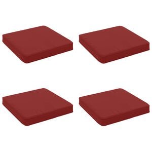 vidaXL 4-teilige Sitzkissen VUGHT 4 pcs 100 % Polyester Weinrot