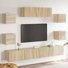 vidaXL 7-tlg. TV-Schrank-Set Sonoma-Eiche Holzwerkstoff